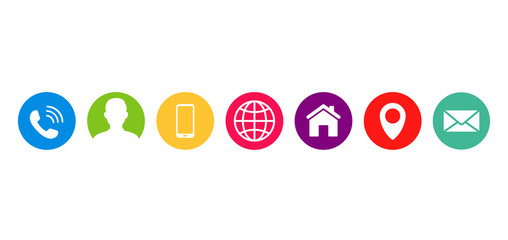 Wall Mural - contact us icons. web icon set