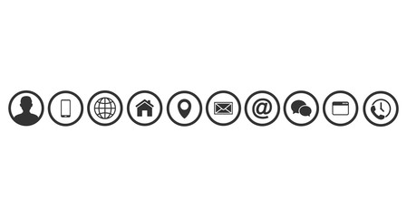 Wall Mural - contact us icons. web icon set