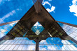 © Cavan Images - Detail of a modern glass mirror business building by London Bridge