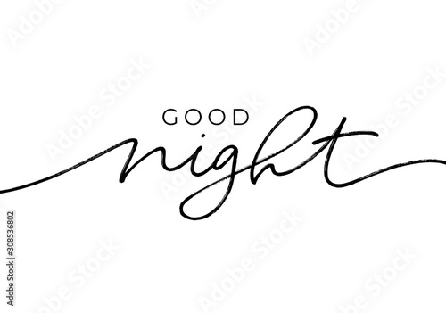Fotografía Good night - calligraphy vector phrase
