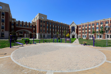 Canvas Print - Campus Scenery of Tangshan Polytechnic College, Tangshan City, Hebei Province, China