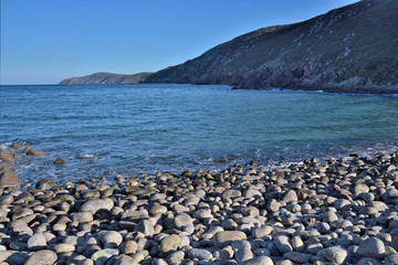 Wall Mural - Moreira beach in Muxia. Galicia, Spain This beach is one of the wildest spots on the hiking trail called 