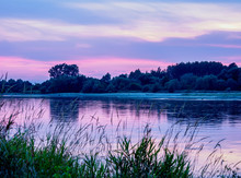 Vistula River At Sunset, Mecmierz Near Kazimierz Dolny, Lublin Voivodeship, Poland
