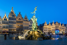 The Grote Markt In The Historic Centre, Antwerp, Belgium