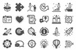 © blankstock - Startup icons. Launch Project, Business report, Target icons. Strategy, Development plan, Startup space rocket. Air balloon, Out of the Box strategy and Business innovation report. Quality set. Vector