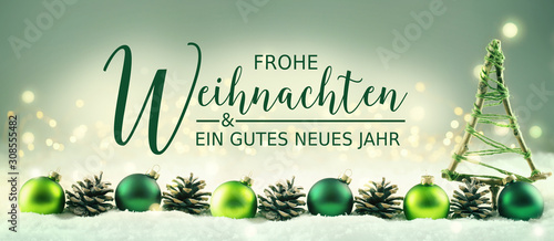 Frohe Weihnachten und ein gutes neues Jahr - Weihnachtskarte deutsche 