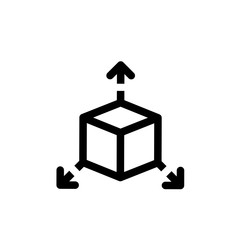 Wall Mural - cube icon,vector illustration. flat design style. vector cube icon illustration isolated on white ba