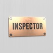 © Stas - Inspector identification nameplate. Job title. Door sign. 3d illustrarion