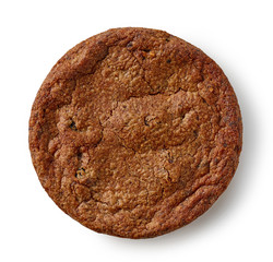 Wall Mural - chocolate cookie on white background