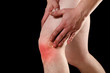 rubbing medicated ointment into the affected knee