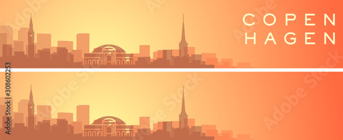 Copenhagen Beautiful Skyline Scenery Banner Canvas Print