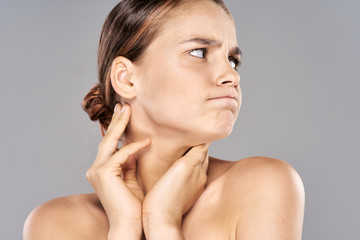 Poster - portrait of young woman with perfect skin