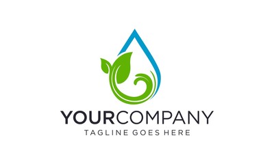 Poster - Organic drop water logo designs vector	