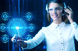 © putilov_denis - Cyber Security Data Protection Business Technology Privacy concept. Businessman presses a button Privacy on the virtual screen tablet future.