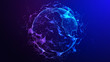 © mirexon - Global network connection. Concept background with planet Earth. Internet and technology. Blue background. 3d illustration.