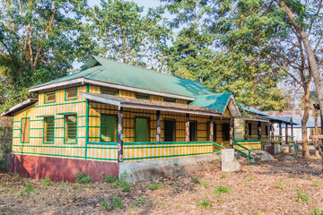 One of  houses in the Ethnic village in Kaziranga, Assam state, India