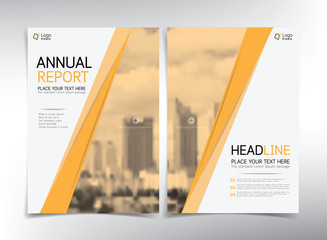 Wall Mural - modern business cover page, vector template, yellow and white theme