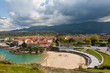 El Sablón beach in Llanes (Asturias). It is a small urban beach, located in the heart of the capital of Llanes. Limited to the west by the tip San Pedro and bordered in turn by a path.