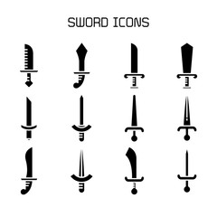 Wall Mural - sword and rapier icons set