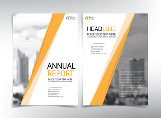 Wall Mural - modern business cover page, vector template, yellow and white theme