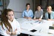 © pressmaster - Young offended student or businesswoman suffering from her friends moaning