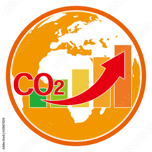 二酸化炭素増加による地球温暖化イラスト Illustration Stock Adobe Stock