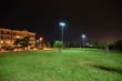 Night Illuminated park by Night in the City