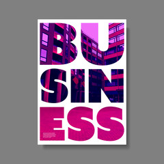 Wall Mural - Modern Style Flyer or Cover Design for Your Business with Urban Theme - Applicable for Business Reports, Presentations, Placards, Posters