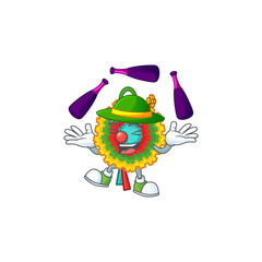 Poster - Super cool Juggling pinata mascot cartoon style