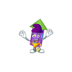 Poster - Dot fireworks rocket mascot cartoon style as an Elf