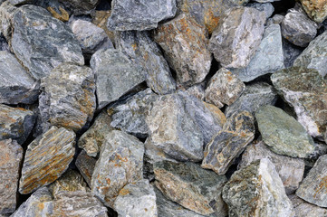 Pile of crushed stone texture