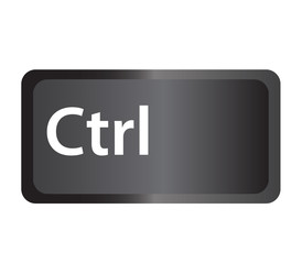 Control (Ctrl) computer key button on white background. flat style. Ctrl button symbol. Control key sign.