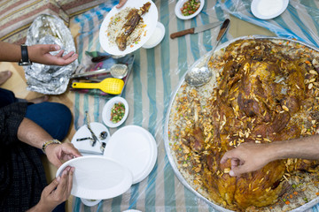 Arabian food closeup