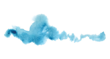 Wall Mural - Watercolor abstract splash Color painting texture. Blue background