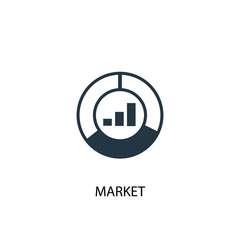 market icon. Simple element illustration. market concept symbol design. Can be used for web and mobile.