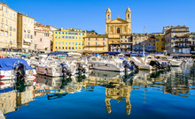Old Town And Harbor Of Bastia On Corsica