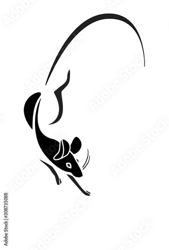 シルエット ネズミ シンプル Ilustracion De Stock Adobe Stock