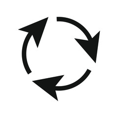 Aufkleber - arrows rotation circle icon template color editable. arrows rotation circle symbol vector sign isolated on white background. Simple logo vector illustration for graphic and web design.