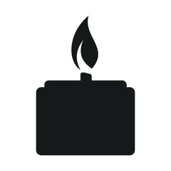 Poster - candle icon template color editable. candle symbol vector sign isolated on white background. Simple logo vector illustration for graphic and web design.