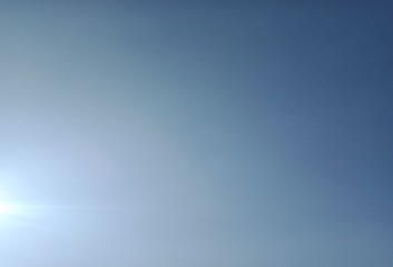 blue sky and sun background