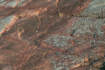 Wall Mural - Landscape with MARS. Red stones, red granite, red earth.