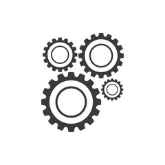 Sticker - Gear logo vector icon