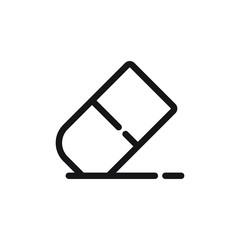 Poster - Eraser icon template color editable. Eraser symbol vector sign isolated on white background. Simple logo vector illustration for graphic and web design.
