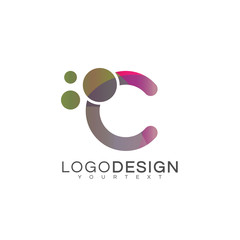 Wall Mural - digital creative gradient logo vector design color full