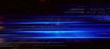Abstract Motion Glowing Light Trails With Fractal On The Dark Background
