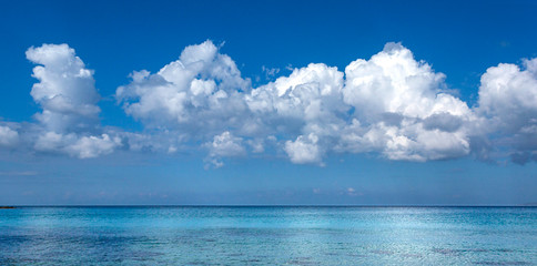Wall Mural - blue sky and ocean using for background.