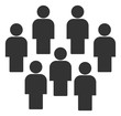 Demography vector icon. Flat Demography symbol is isolated on a white background.