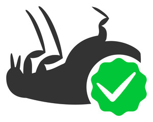 Flea control vector icon. Flat Flea control symbol is isolated on a white background.