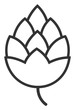Hop bud vector icon. Flat Hop bud pictogram is isolated on a white background.