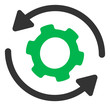 Infinite rotation vector icon. Flat Infinite rotation pictogram is isolated on a white background.